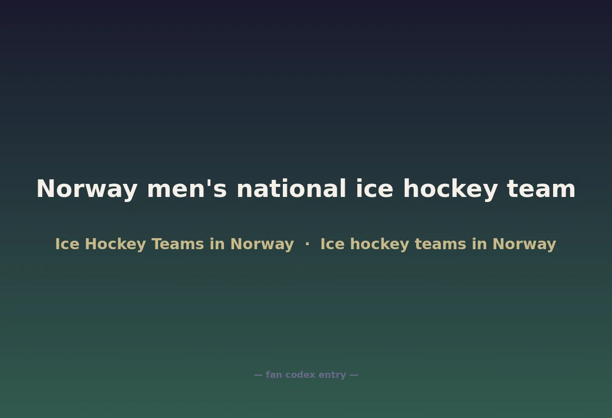 Norway men's national ice hockey team